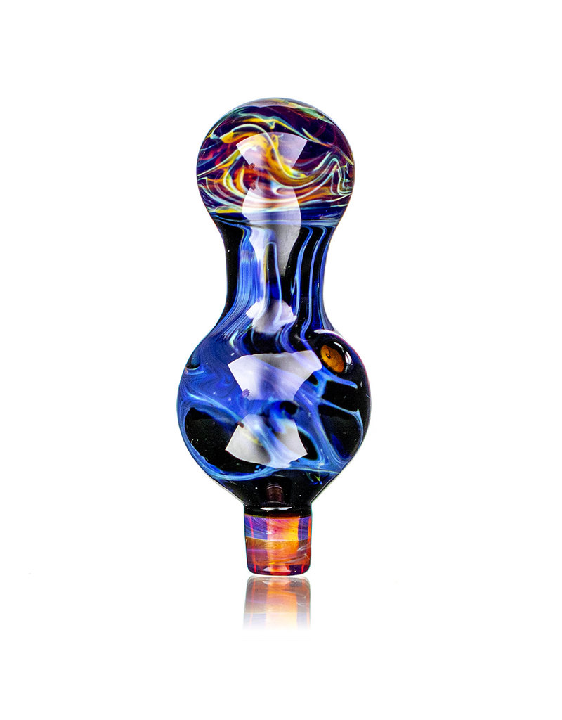 25mm Marbled Northern Lights Glass Bubble Carb Cap by Messy Glass