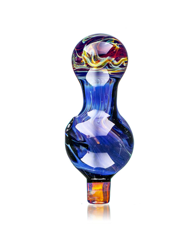 25mm Marbled Northern Lights Glass Bubble Carb Cap by Messy Glass