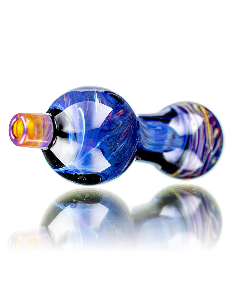 25mm Marbled Northern Lights Glass Bubble Carb Cap by Messy Glass