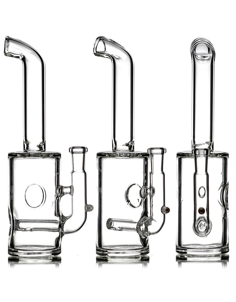 7" 10mm 90 Fizzer Dab Rig by Shelbo Glass (A)