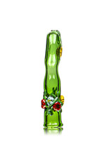 4" Green Floral Chillum by Diane Gilliam