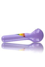 4" Milky Purple Rainbow TRIANGLE Pipe by Jellyfish Glass