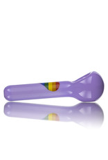 4" Milky Purple Rainbow HEART Pipe by Jellyfish Glass