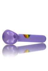 4" Milky Purple Rainbow HEART Pipe by Jellyfish Glass