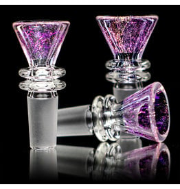 14mm Pink Dichro Martini Slide by Turtle Time Glass