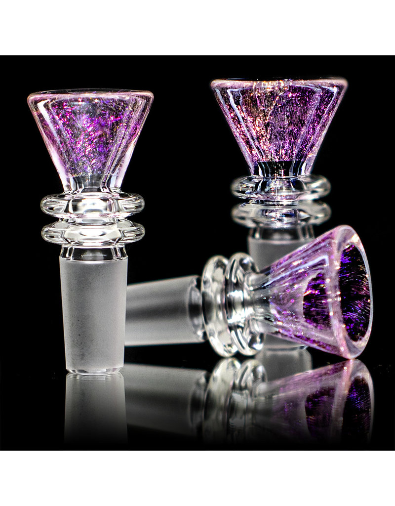 14mm Pink Dichro Martini Slide by Turtle Time Glass