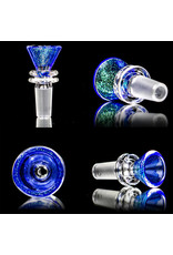 14mm Green and Blue Dichro Martini Slide by Turtle Time Glass