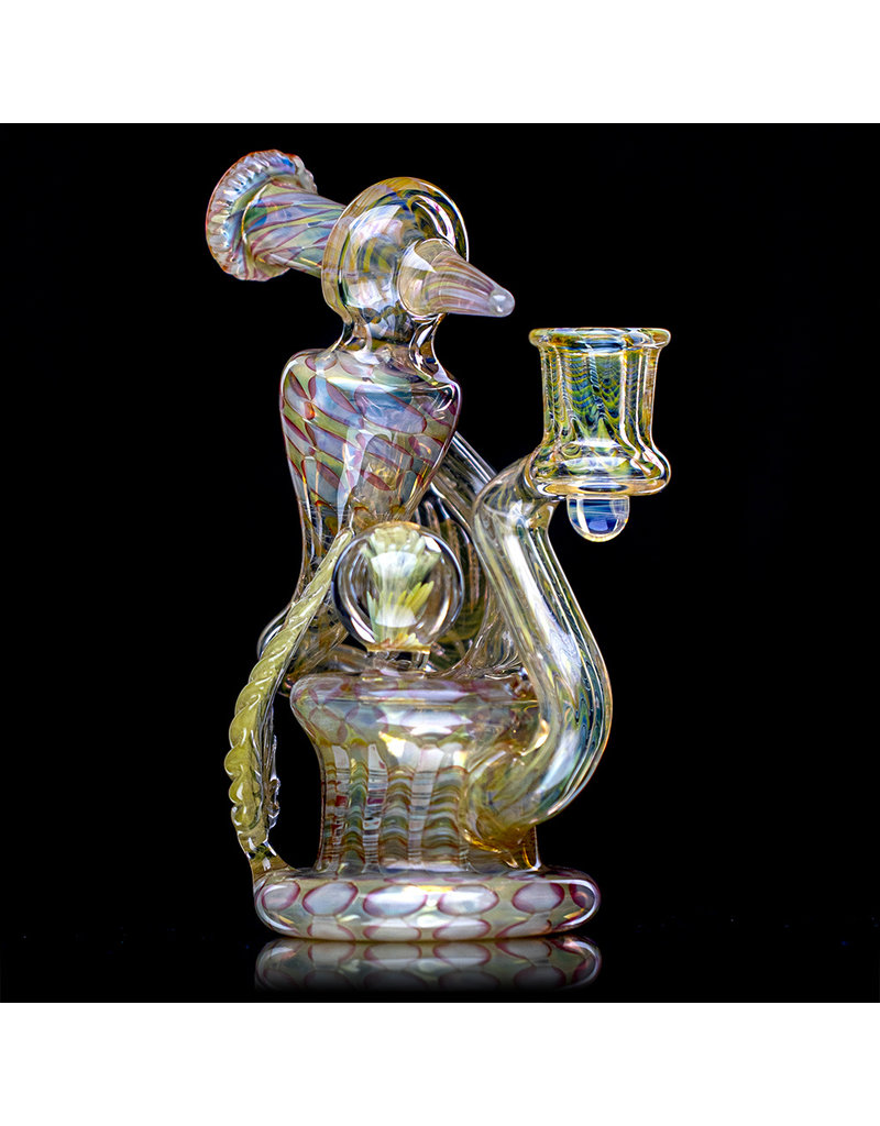 Evan Cals 14mm 7" Fully Worked Fume Spiral Drain Recycler (M) by Evan Cals