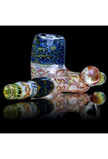 Hugh Glass Doctober 6" Hugh Glass Skull Tech Sidecar Pipe with Marble (A)