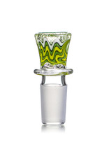 Mike Fro 18mm (BA) Bong Bowl Slide Piece w/ Worked Horn Handle and 4-Hole glass screen by Mike Fro