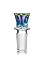 Mike Fro 18mm (BC) Bong Bowl Slide Piece w/ Worked Horn Handle and 4-Hole glass screen by Mike Fro