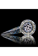 Mike Fro 18mm (BF) Bong Bowl Slide Piece w/ Worked Horn Handle and 4-Hole glass screen by Mike Fro