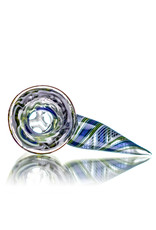 Mike Fro 14mm (BH) Bong Bowl Slide Piece w/ Worked Horn Handle and 3-Hole glass screen by Mike Fro
