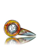 Mike Fro 14mm (BC) Bong Bowl Slide Piece w/ Worked Horn Handle and 3-Hole glass screen by Mike Fro