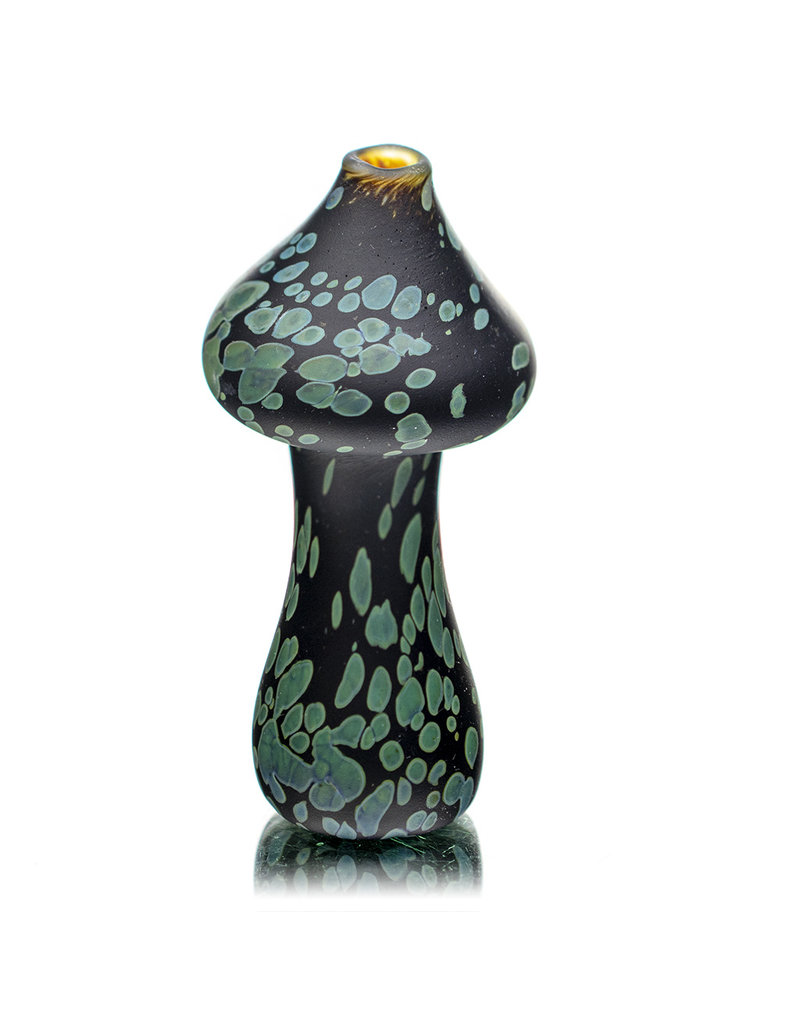 Stone Tech Glass 3" Black Stonetech Mushroom Chillum by STG Stone Tech Glass