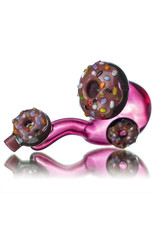 KGB Glass Strawberry Frosted Donutlock (N) by KGB Glass