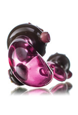 KGB Glass Strawberry Frosted Donutlock (N) by KGB Glass