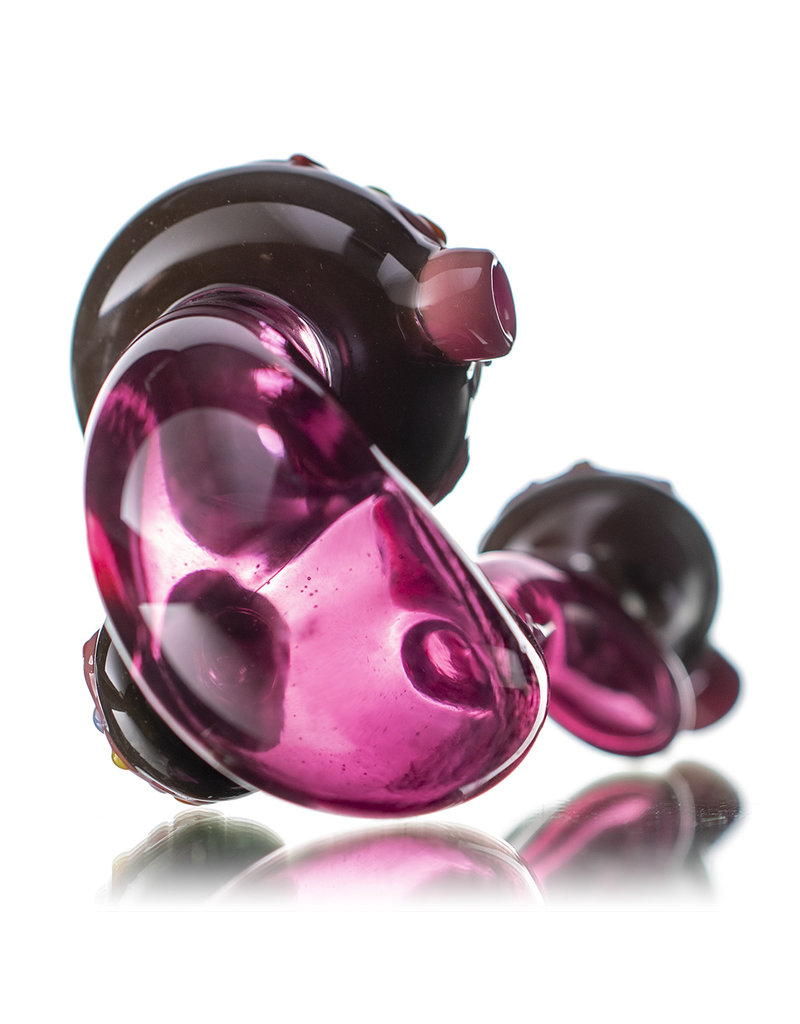 KGB Glass Strawberry Frosted Donutlock (N) by KGB Glass