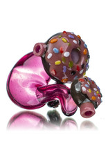 KGB Glass Strawberry Frosted Donutlock (N) by KGB Glass