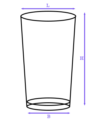 image showing how bong was measured