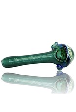 Koy Glass Lake Silver Fume Honeycomb Cap Pipe by Koy Glass