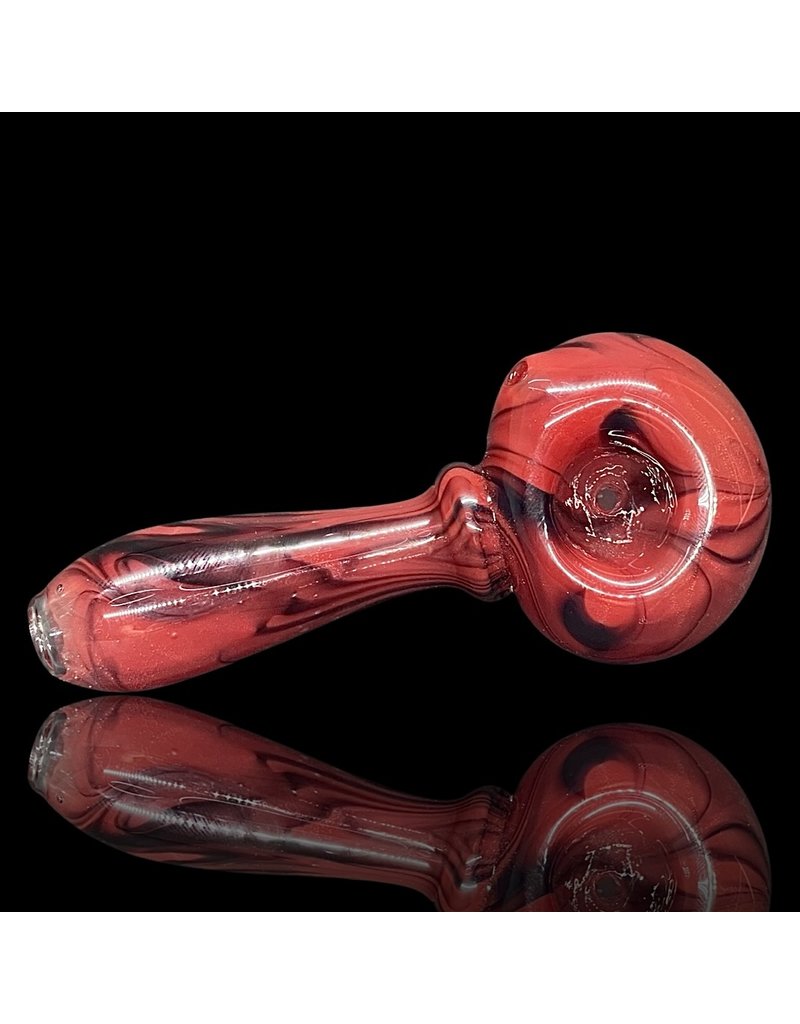 Glass by Jacs Red Marble Blow In Maria Pipe from Glass by Jacs