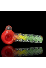 Jellyfish Glass ISO Ribbed Rasta Pipe by Jellyfish Glass