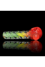 Jellyfish Glass ISO Ribbed Rasta Pipe by Jellyfish Glass