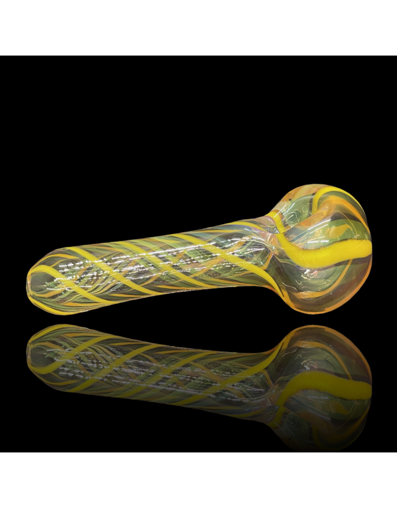 24k Yellow Line Gold Fume Pipe by RG
