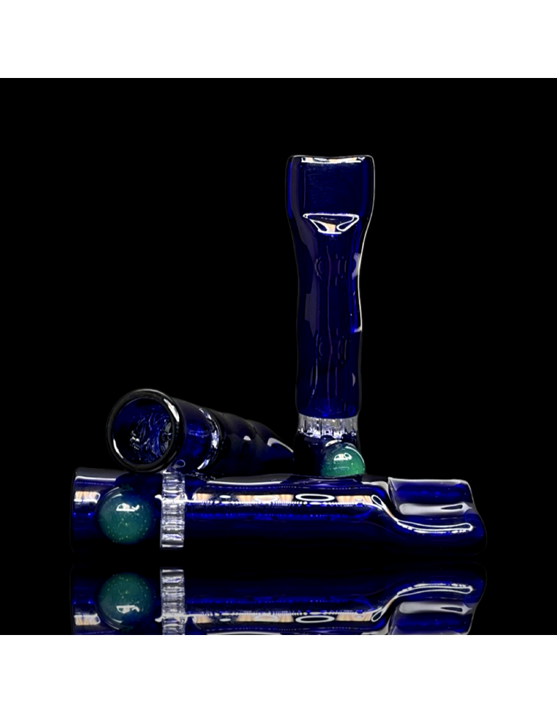 Cobalt Honeycomb Chillum by Blazing Blue