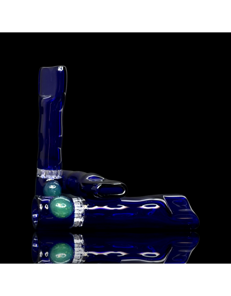 Cobalt Honeycomb Chillum by Blazing Blue