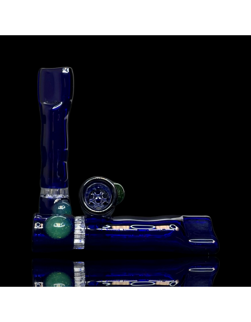 Cobalt Honeycomb Chillum by Blazing Blue