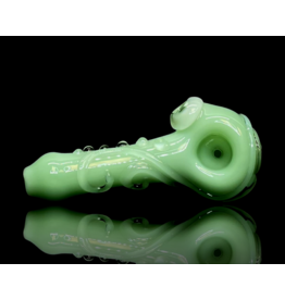 Koy Glass Mint Scroll  Pipe