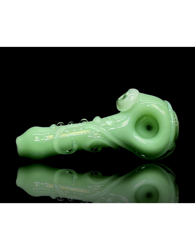 Koy Glass Mint Scroll Pipe by Koy Glass