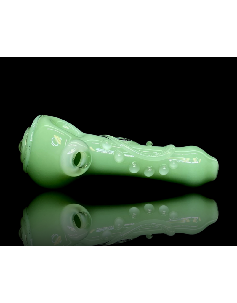 Koy Glass Mint Scroll Pipe by Koy Glass
