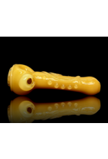 Koy Glass Butterscotch Scroll Pipe by Koy Glass