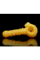Koy Glass Butterscotch Scroll Pipe by Koy Glass