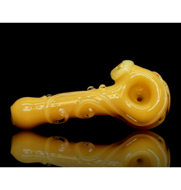 Koy Glass Butterscotch Scroll Pipe
