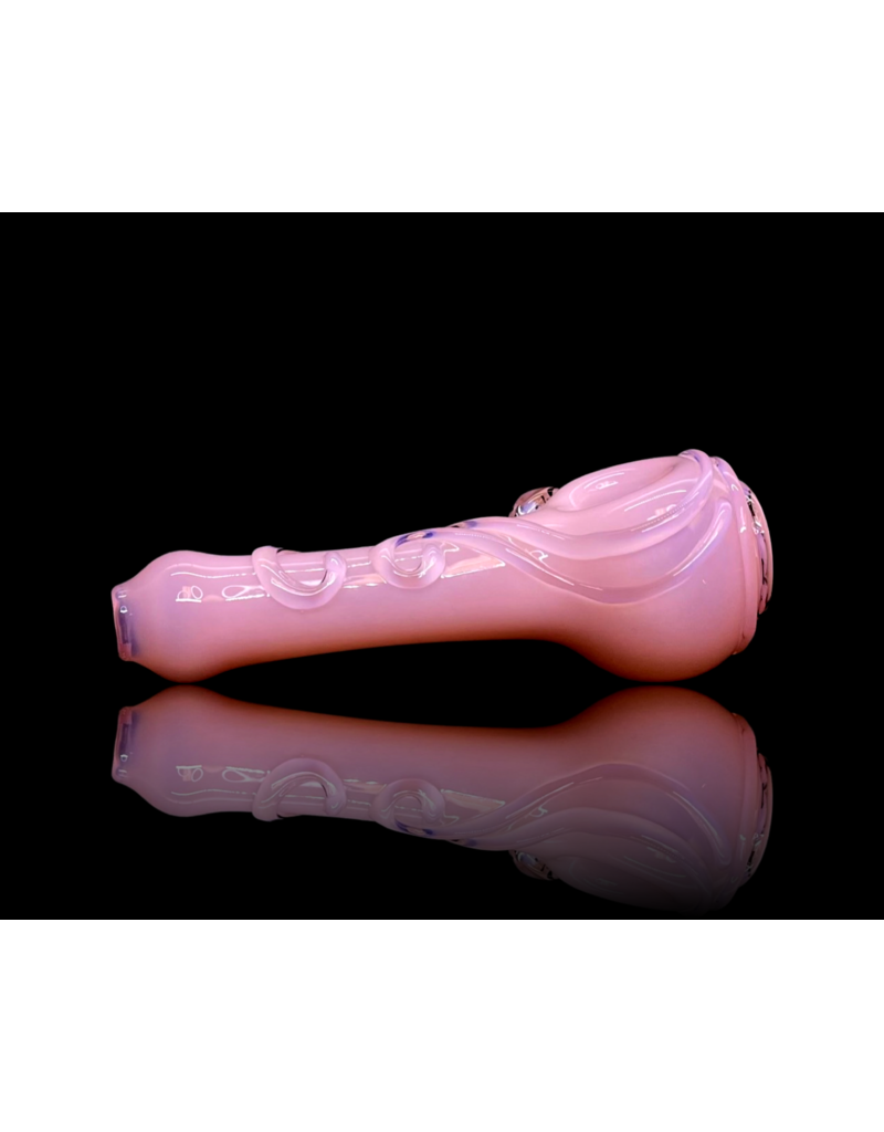 Koy Glass Pink Decorated Pipe by Koy Glass