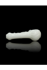 Koy Glass White Scroll Pipe by Koy Glass