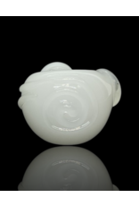 Koy Glass White Scroll Pipe by Koy Glass