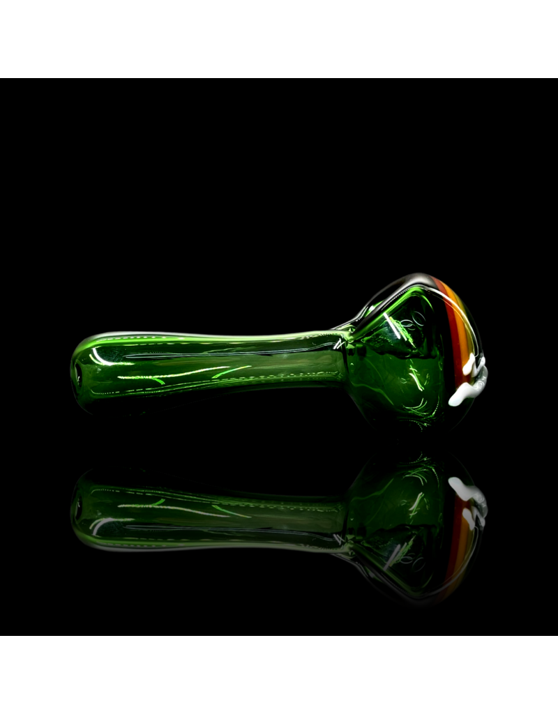 Jellyfish Glass Emerald Big Love Rainbow Pipe by Jellyfish