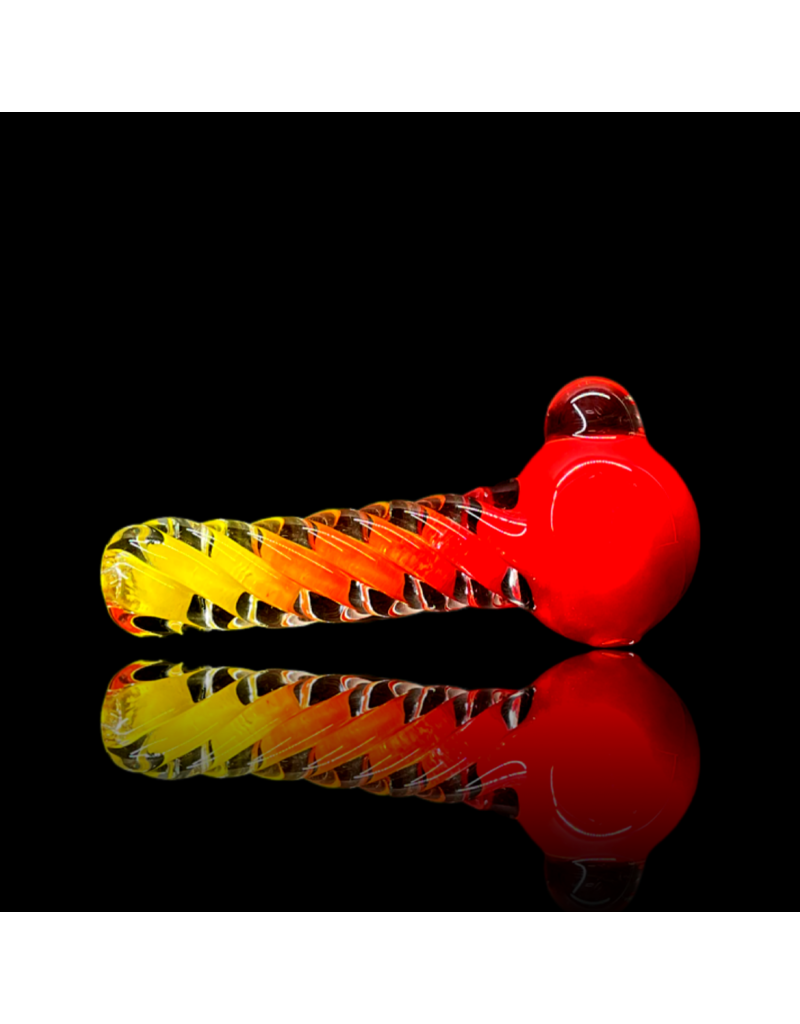 Jellyfish Glass Fire ISO Ribbed Frit Pipe by Jellyfish