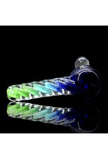 Jellyfish Glass Blue & Green ISO Ribbed Pipe by Jellyfish