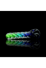 Jellyfish Glass Blue & Green ISO Ribbed Pipe by Jellyfish