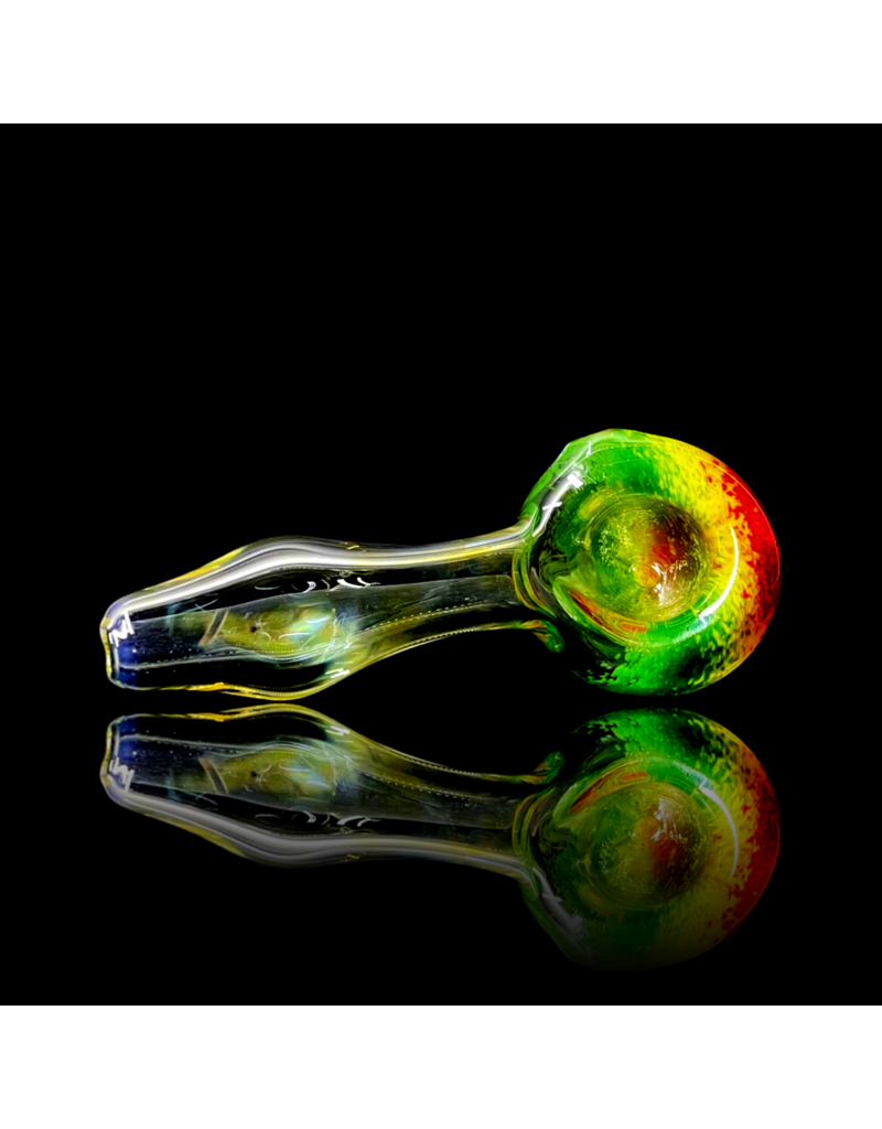 Jellyfish Glass Irie Mon Triple Frit Cap Pipe by Jellyfish