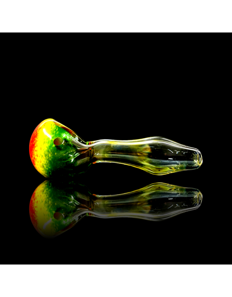 Jellyfish Glass Irie Mon Triple Frit Cap Pipe by Jellyfish