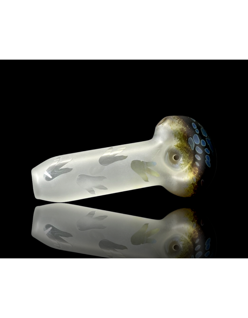 Stone Tech Glass Amber Stepping Stone Pipe by STG