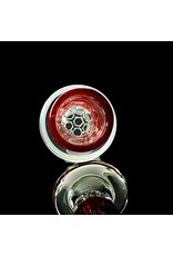 Red 18mm Honeycomb Disc Slide by Blazing Blue Glass