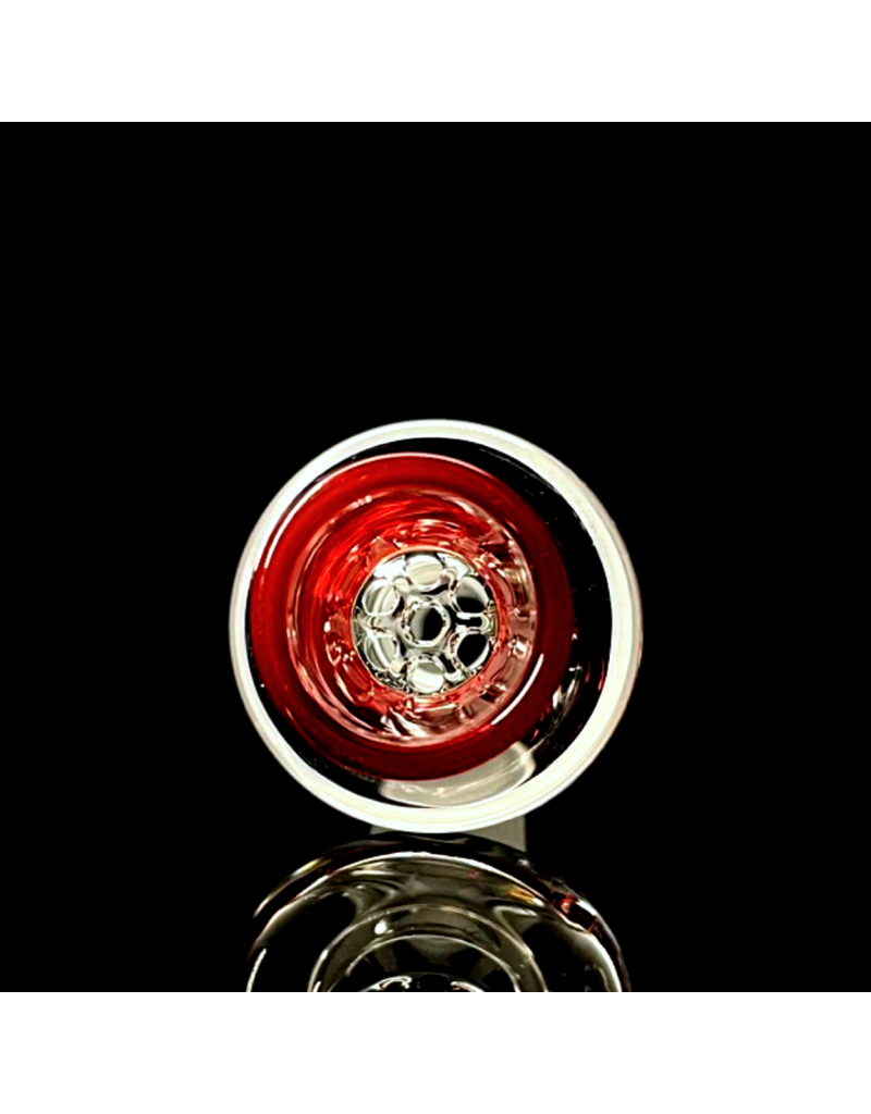 Red 14mm Honeycomb Screen Slide by Blazing Blue Glass